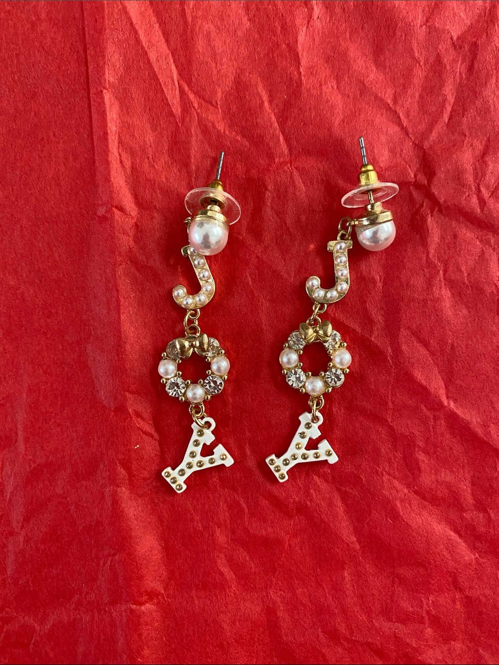 JOY Gold Pearl Drop Earrings